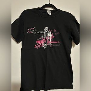 Avril Lavigne 2008 Tour Band tee (Black Hot Pink size small)
